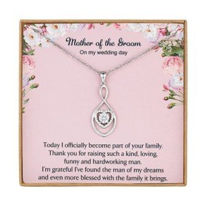Infinity Heart Necklace for Mother of the Groom