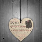 Personalized Wooden Heart Poem for Father of Bride
