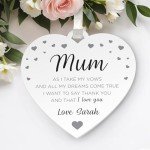 Personalized Mother of the Bride Gift Keepsake