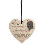 Personalized Wooden Heart Poem for Father of Bride