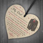 Personalized Wooden Heart Poem for Father of Bride