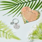 Rustic Wooden Keyring Set for Mother of the Bride