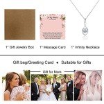 Infinity Heart Silver Necklace for Mom from Bride
