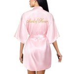 Elegant Satin Bride & Bridesmaid Kimono Robes