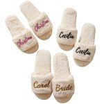 Custom Bridal & Bridesmaid Slippers Gift Set