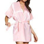 Elegant Satin Bride & Bridesmaid Kimono Robes
