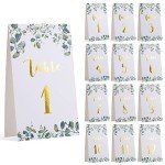 Eucalyptus Double-Sided Wedding Table Numbers 1-12