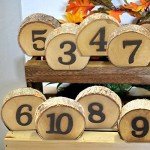 Rustic Wooden Wedding Table Numbers 1-10
