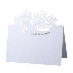Elegant Wedding Place Cards - 50 White Cards