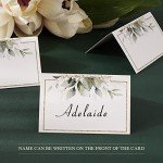 50 Leaves Design Wedding Place Cards - 50 Pack