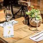 Eucalyptus Double-Sided Wedding Table Numbers 1-12