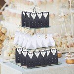 100 Wedding Favor Boxes with Ribbons - 50 Pairs