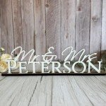 Personalized Mr & Mrs Wedding Name Sign