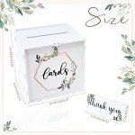 Elegant White Wedding Card Box with Lock