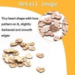 Rustic Wooden Heart Confetti - 100 Pieces