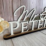 Personalized Mr & Mrs Wedding Name Sign