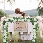 White Rose Garland - 3pcs for Weddings & Decor