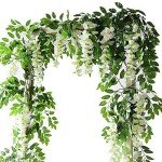 White Wisteria Vine Garland for Wedding Decor