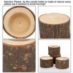 12 Wooden Tea Light Candle Holders for Weddings