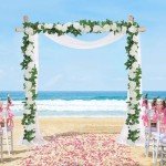 White Rose Garland - 3pcs for Weddings & Decor