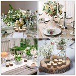 12 Wooden Tea Light Candle Holders for Weddings