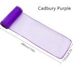 Purple Organza Chair Sashes - 50PCS for Weddings