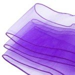 Purple Organza Chair Sashes - 50PCS for Weddings