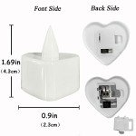 Heart Shaped LED Candles - Pack of 24