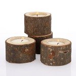 12 Wooden Tea Light Candle Holders for Weddings
