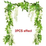 White Wisteria Vine Garland for Wedding Decor