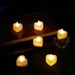 Heart Shaped LED Candles - Pack of 24