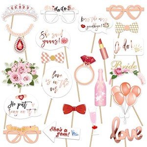 Rose Gold Hen Party Photo Booth Props Set