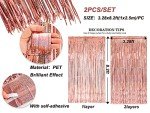 Rose Gold Foil Fringe Curtain Backdrop Decoration Set