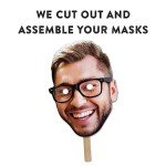 Custom Photo Face Masks for Parties - 10 Pack