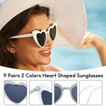 Heart Shaped Sunglasses & Hair Scrunchies Set