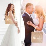 Minimalist Jute Bride Tote Bag for Weddings