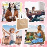 Minimalist Jute Bride Tote Bag for Weddings