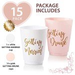 Colorful Bride Tribe 15-Piece Hen Party Cup Set