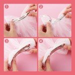 Pearl White Bridal Hair Bow and Veil Set