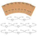 Bridesmaid Gift Love Knot Bangle Bracelets Set