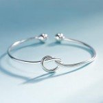 Bridesmaid Gift Love Knot Bangle Bracelets Set