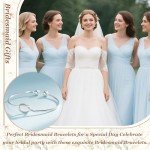Bridesmaid Gift Love Knot Bangle Bracelets Set