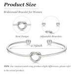 Bridesmaid Gift Love Knot Bangle Bracelets Set