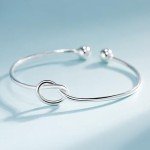 Bridesmaid Gift Love Knot Bangle Bracelets Set