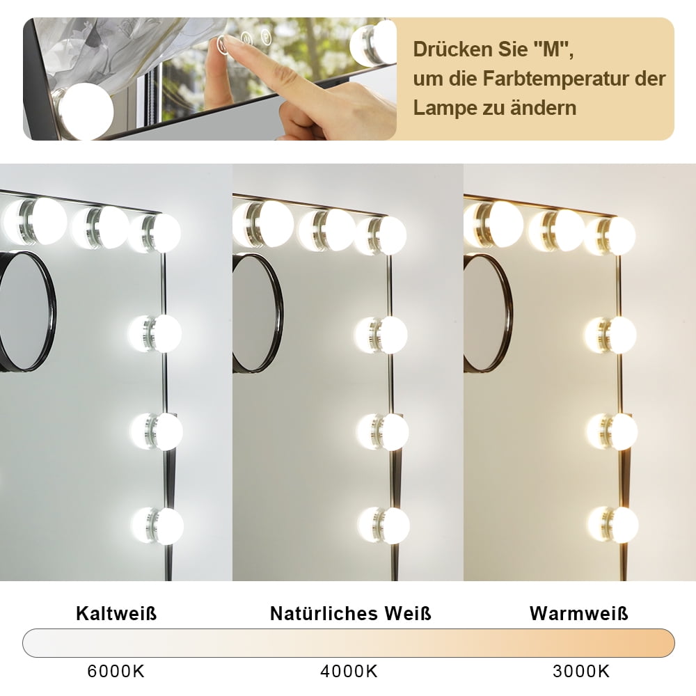 Depuley 18" LED Hollywood Vanity Makeup Mirror