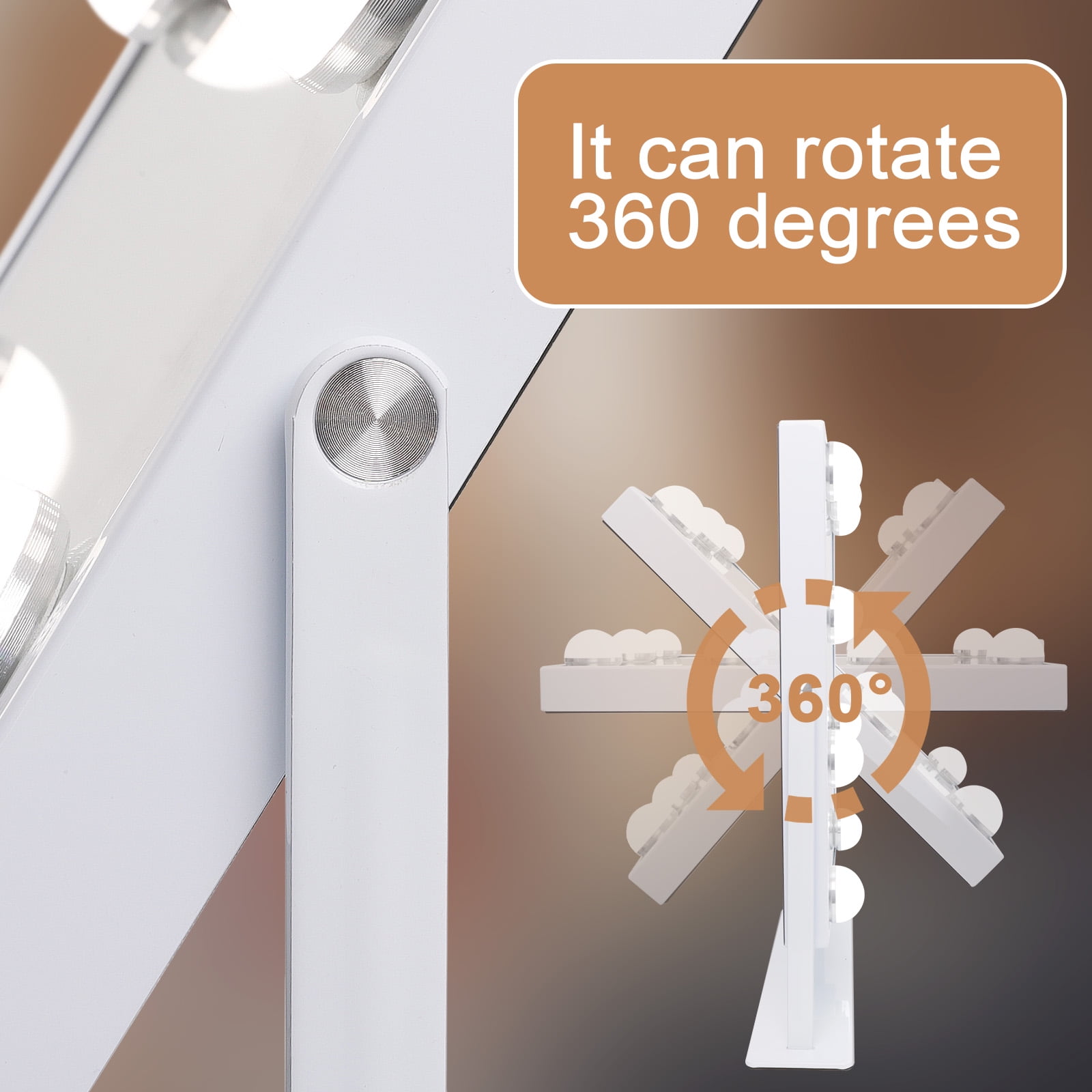 Fenair Bluetooth Vanity Mirror with Lights - White