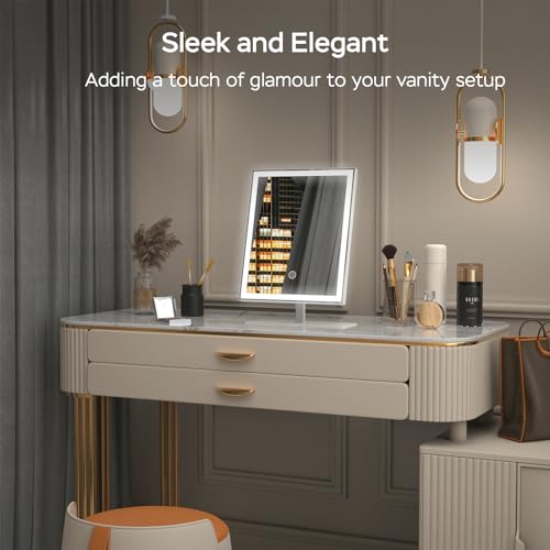 Lighted Vanity Mirror with Touch Control - 12in