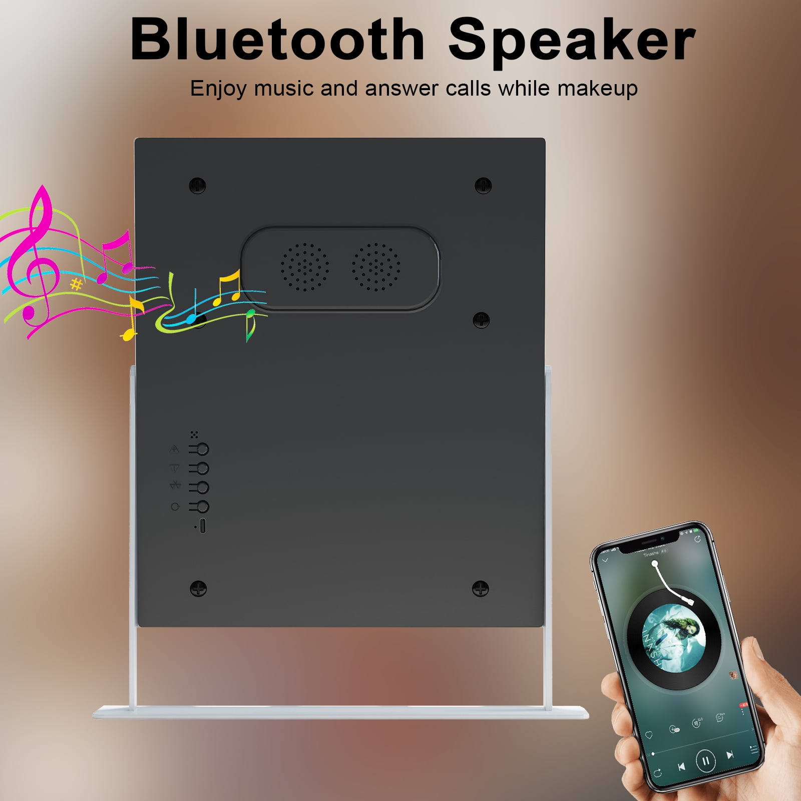 Fenair Bluetooth Vanity Mirror with Lights - White