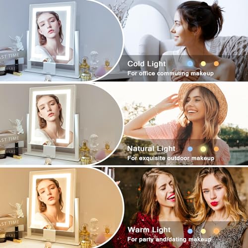 LuxeVue Lighted 15X Magnification Vanity Mirror