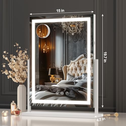 LED Vanity Mirror with Bluetooth Speaker & 10X Magnification